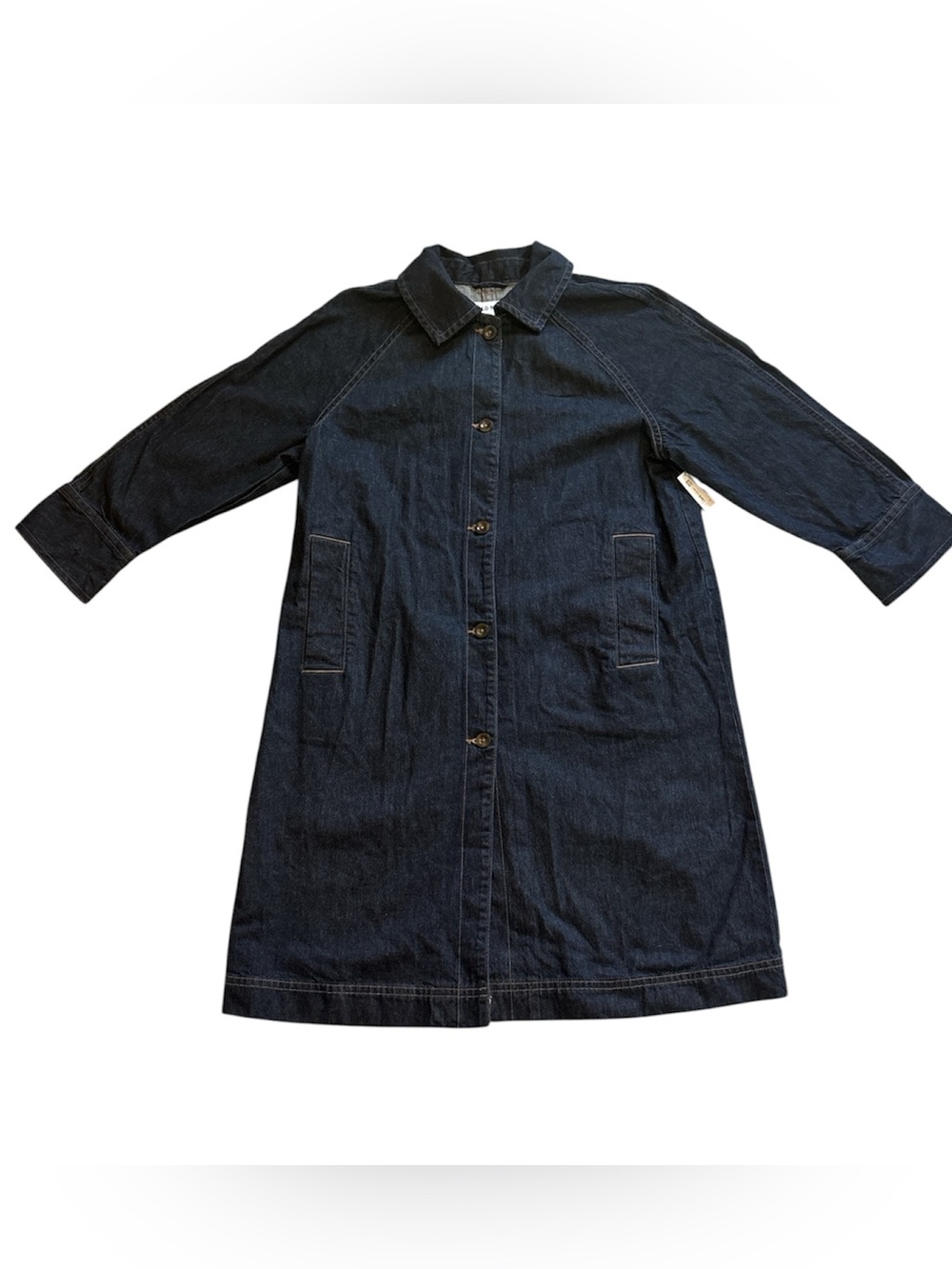 Rare Old Navy Dark Indigo Denim Duster Coat — 100% Cotton